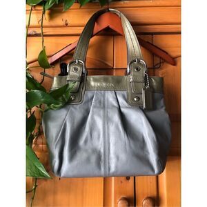 Coach Silver & Gold Shoulder Handbag F15045
